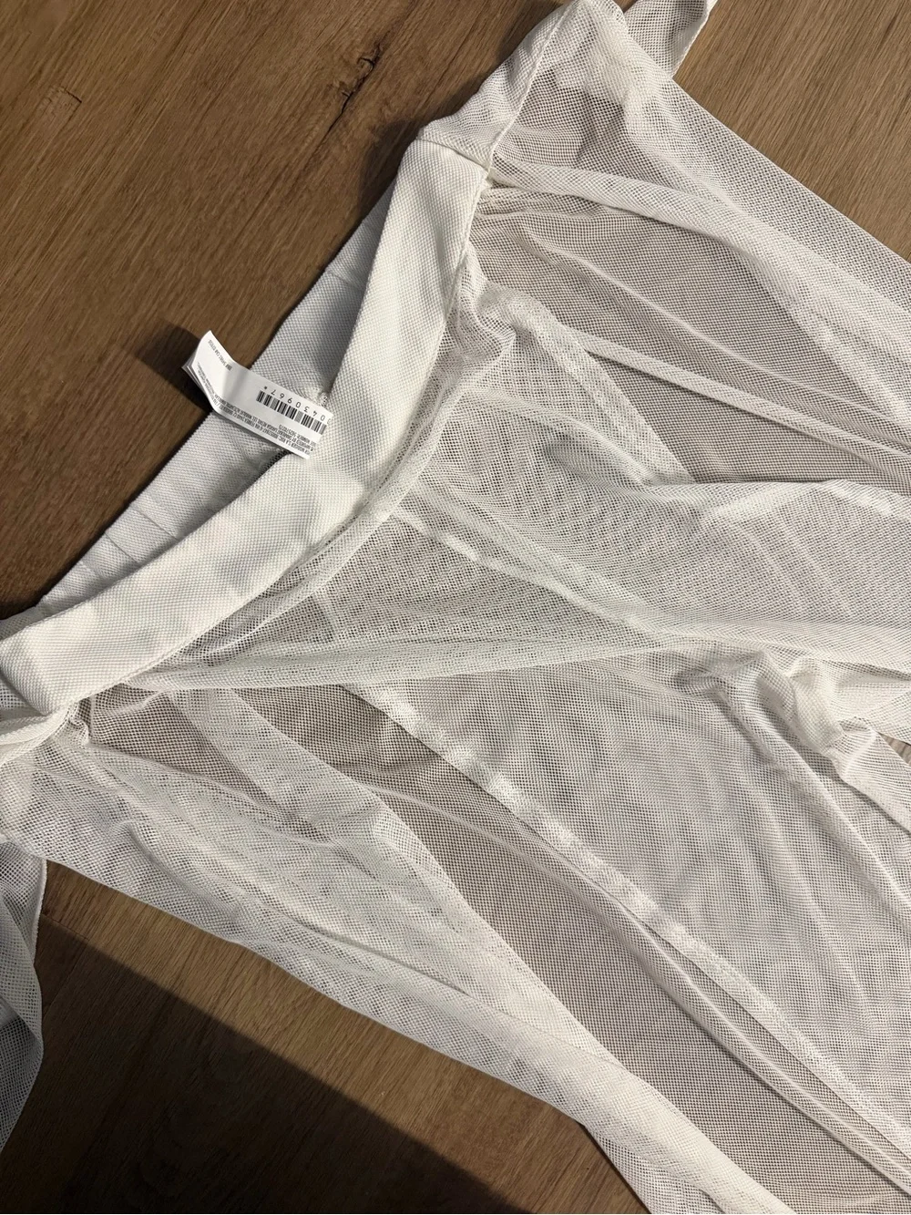 Forever 21 White Mesh Swim Coverup Pants